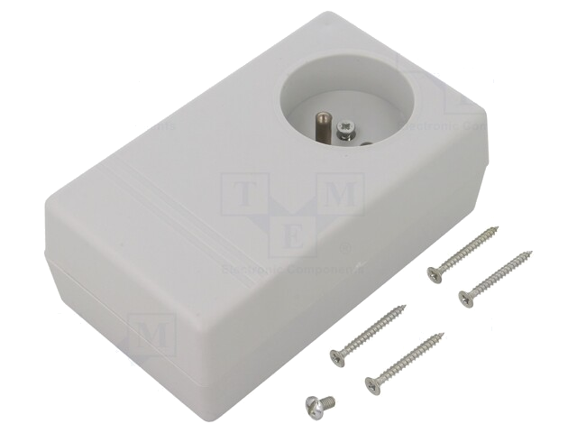 Behuizing: voor voedingseenheid; X: 71mm; Y: 120mm; Z: 45mm; grijs Behuizing: voor voedingseenheid; X: 71mm; Y: 120mm; Z: 45mm; grijs